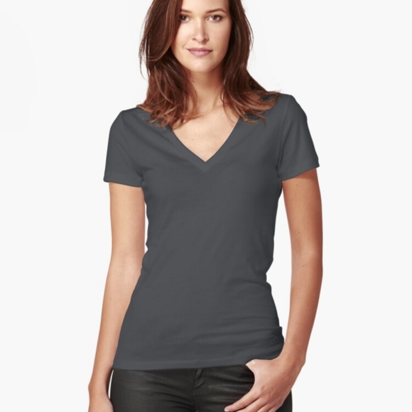 Hoodie Rose's Fitted V-Neck T-Shirt - Picture 14 of 14